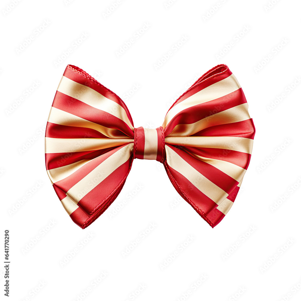 beautiful red bow with golden stripes on transparent background, png beautiful red bow with golden stripes on transparent background, png