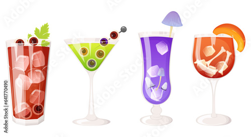 Halloween night party scary drinks