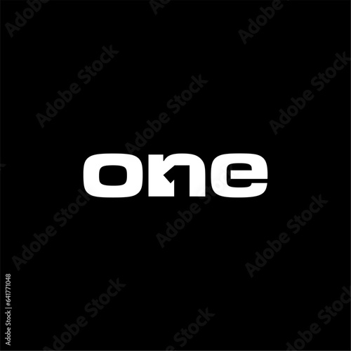 ONE Letter Initial Logo Design Template Vector Illustration
