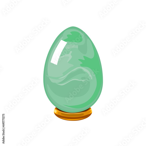 Vector illustration, yoni eggs, Korean jade resembling eggs for the therapy of female intimate organs, isolated on a white background.
