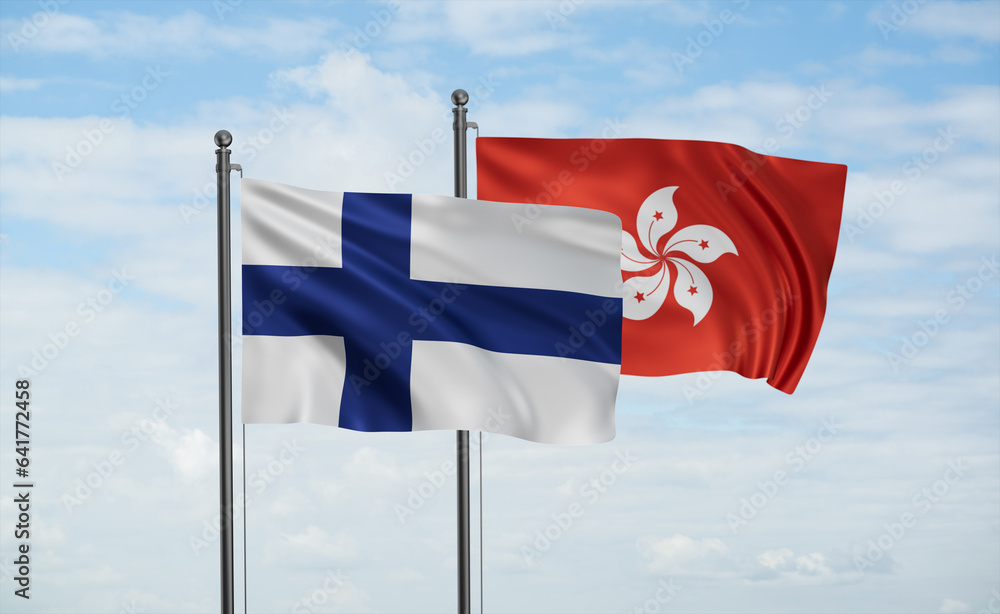 Hong Kong and Finland flag