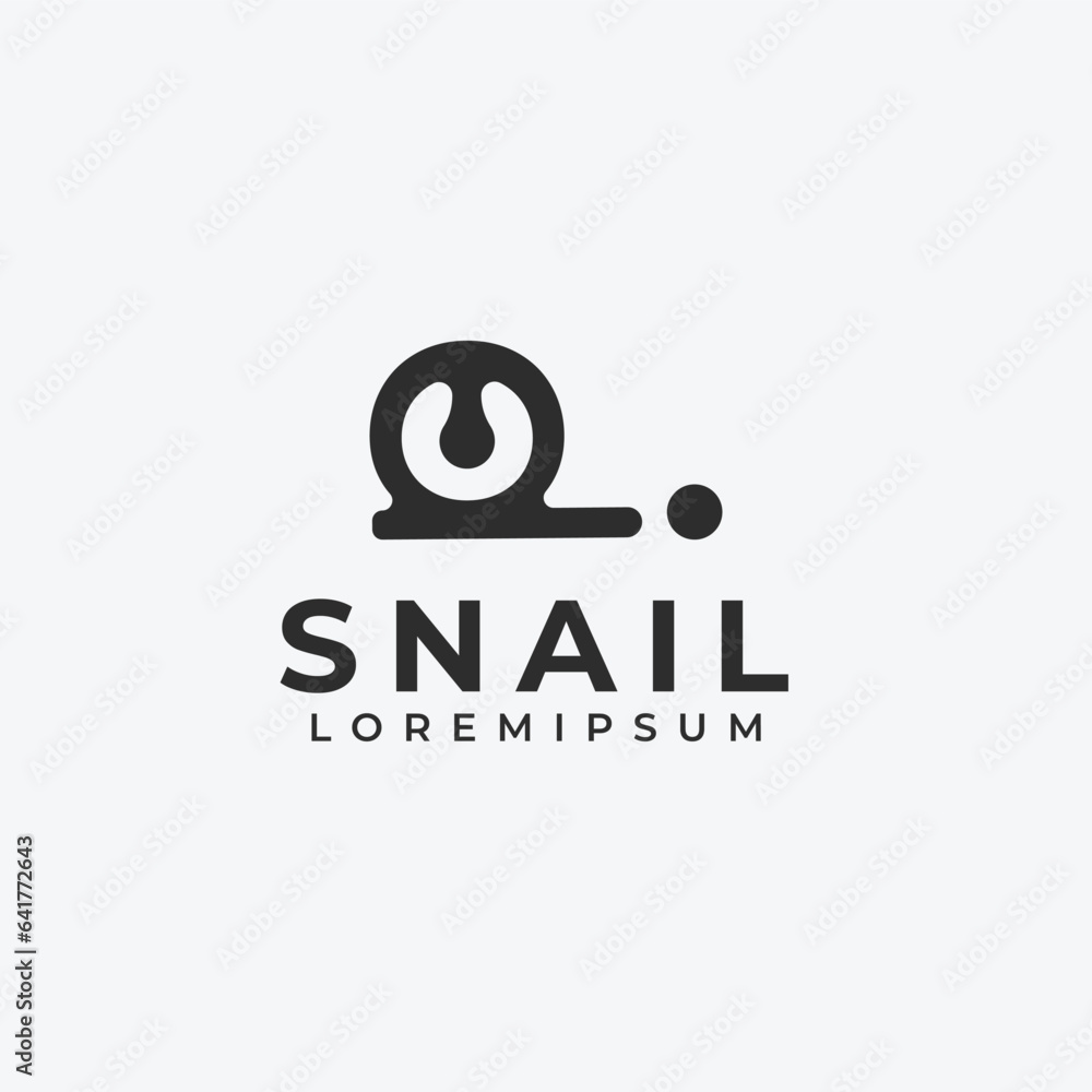 Obraz premium Snail logo icon simple design