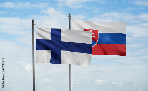 Photography Slovakia and Finland flag