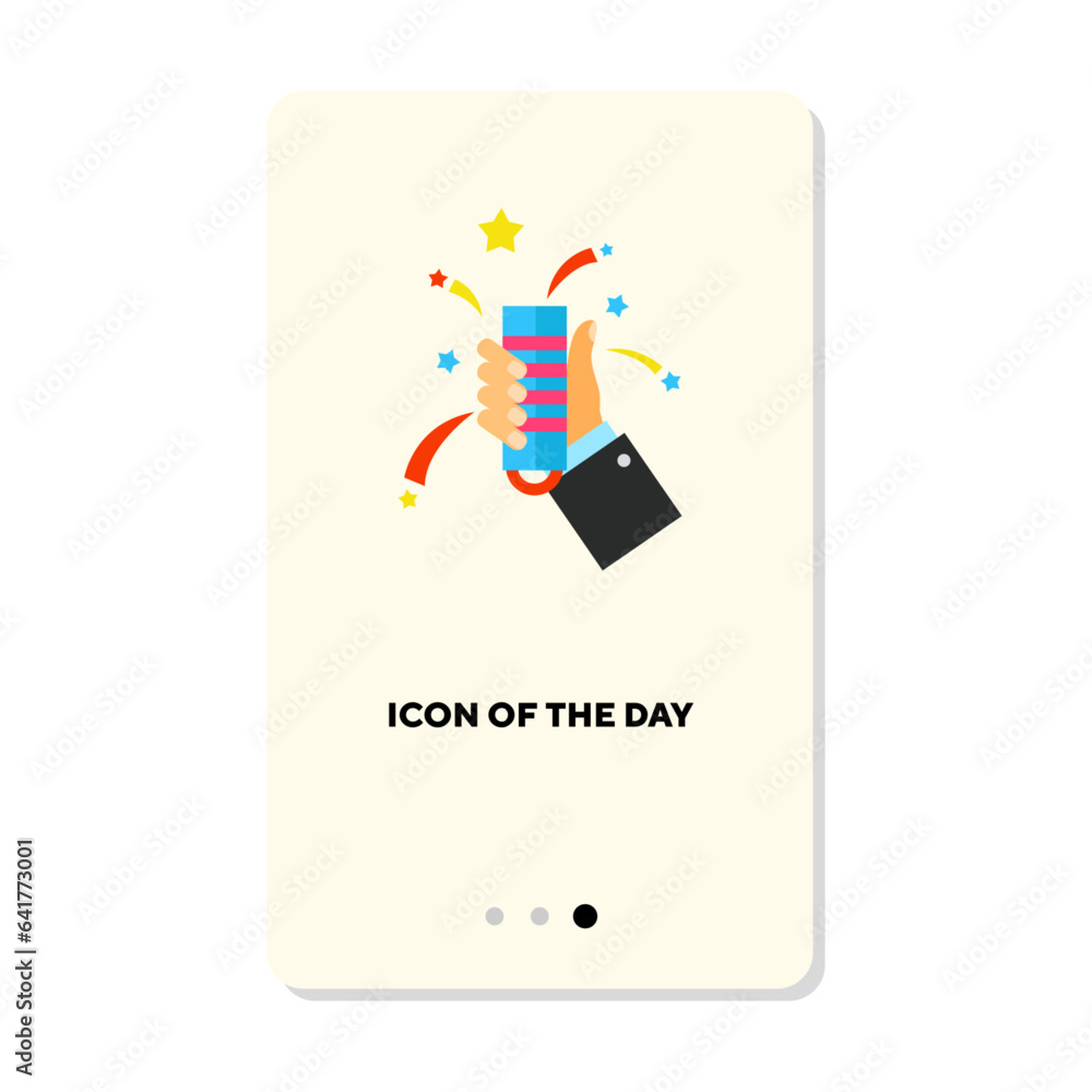 Joyful activity vector icon. Party, masquerade, cracker isolated vector. Motion and action concept. Vector illustration symbol elements for web design Joyful activity vector icon. Party, masquerade, cracker isolated vector. Motion and action concept. Vector illustration symbol elements for web design