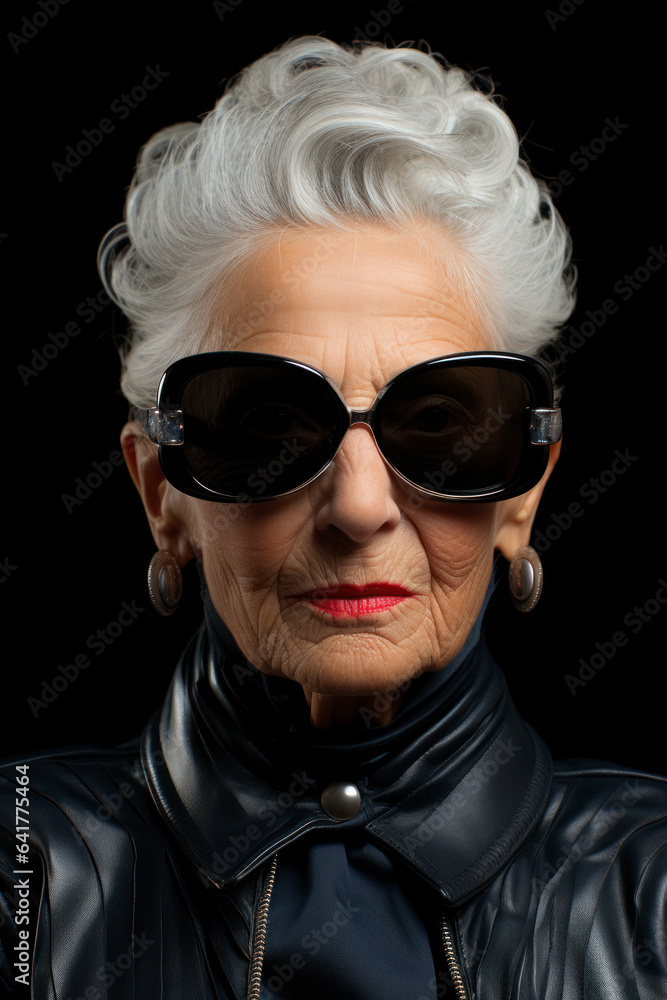 old woman with sunglasses old woman with sunglasses