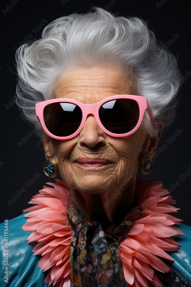 old woman with sunglasses old woman with sunglasses