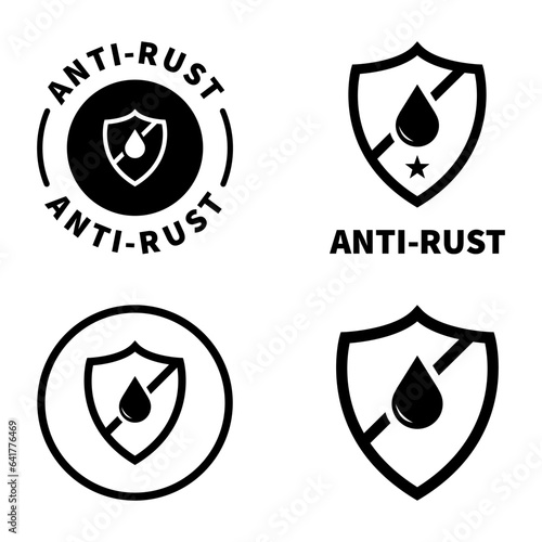 Anti Rust - collection of vector icons for metal items. Isolated on white vector signs. photo