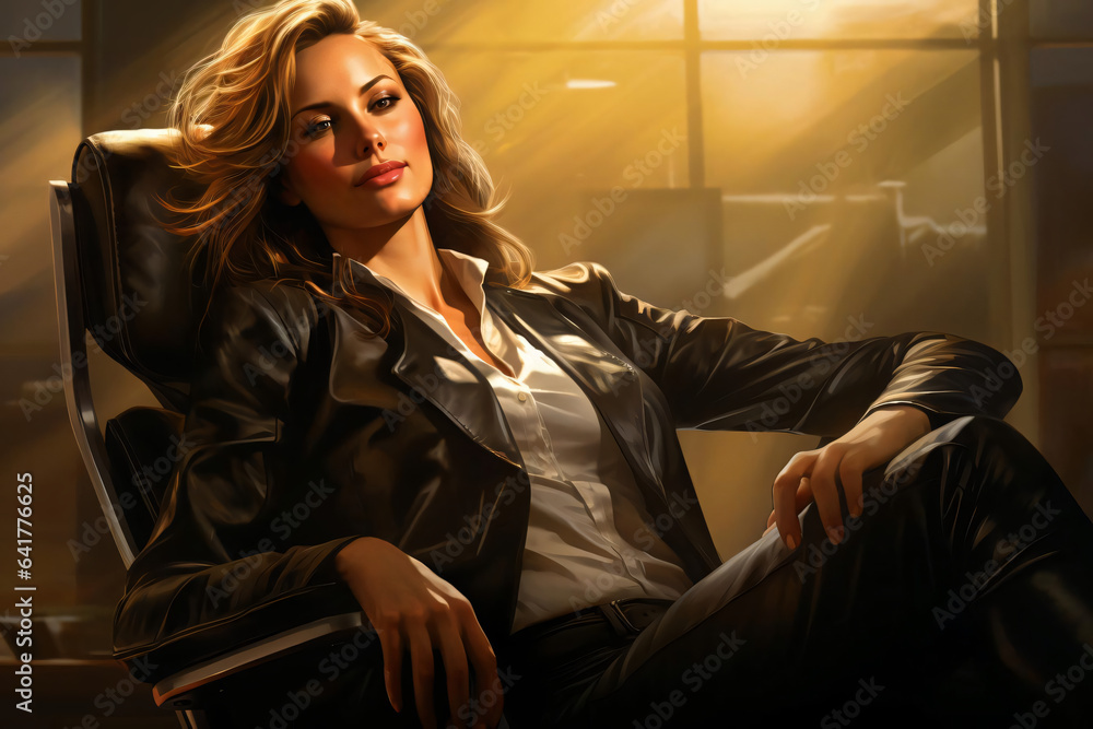 Fototapeta premium Artistic render of a powerful female executive