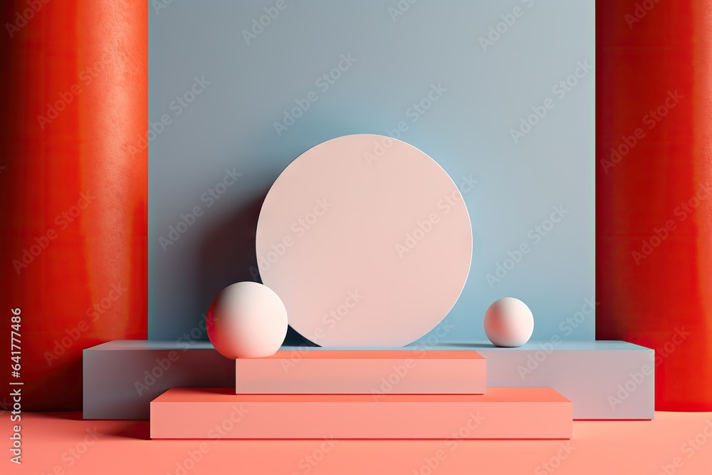 Abstract Geometric Figures on Background, colorful high contrast image, copy space image Abstract Geometric Figures on Background, colorful high contrast image, copy space image