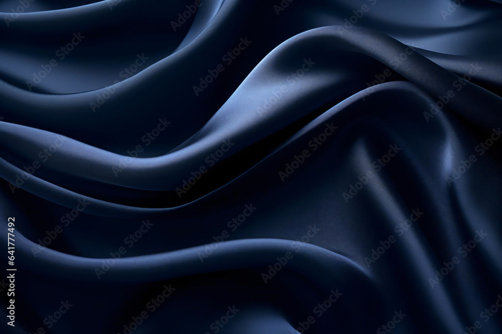 Obraz premium Dark blue satin background