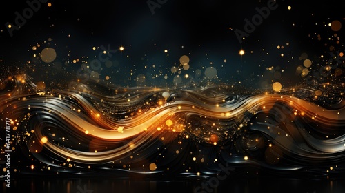 An image of an abstract background with a glamorous golden hue.