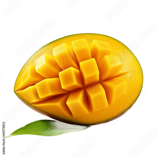 Tropical Gem Mango on Isolated Background. Generative AI