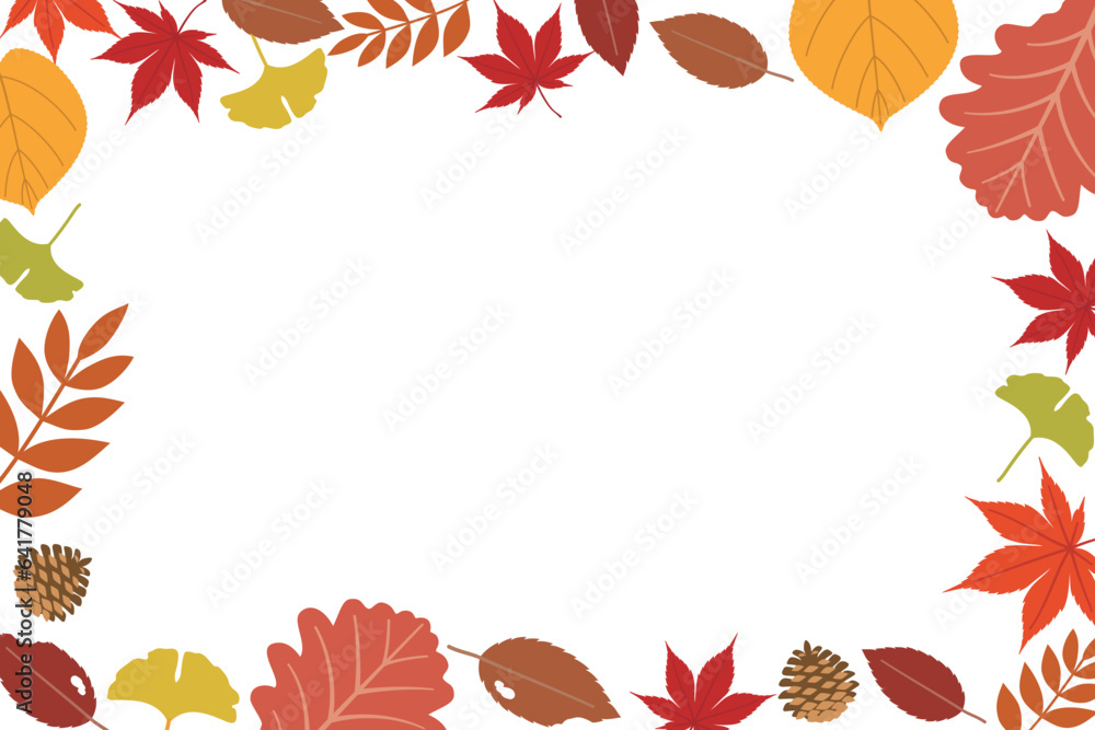 秋の植物のフレーム