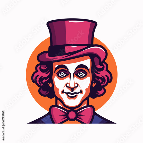Chocolatier character cartoon logo vector symbol