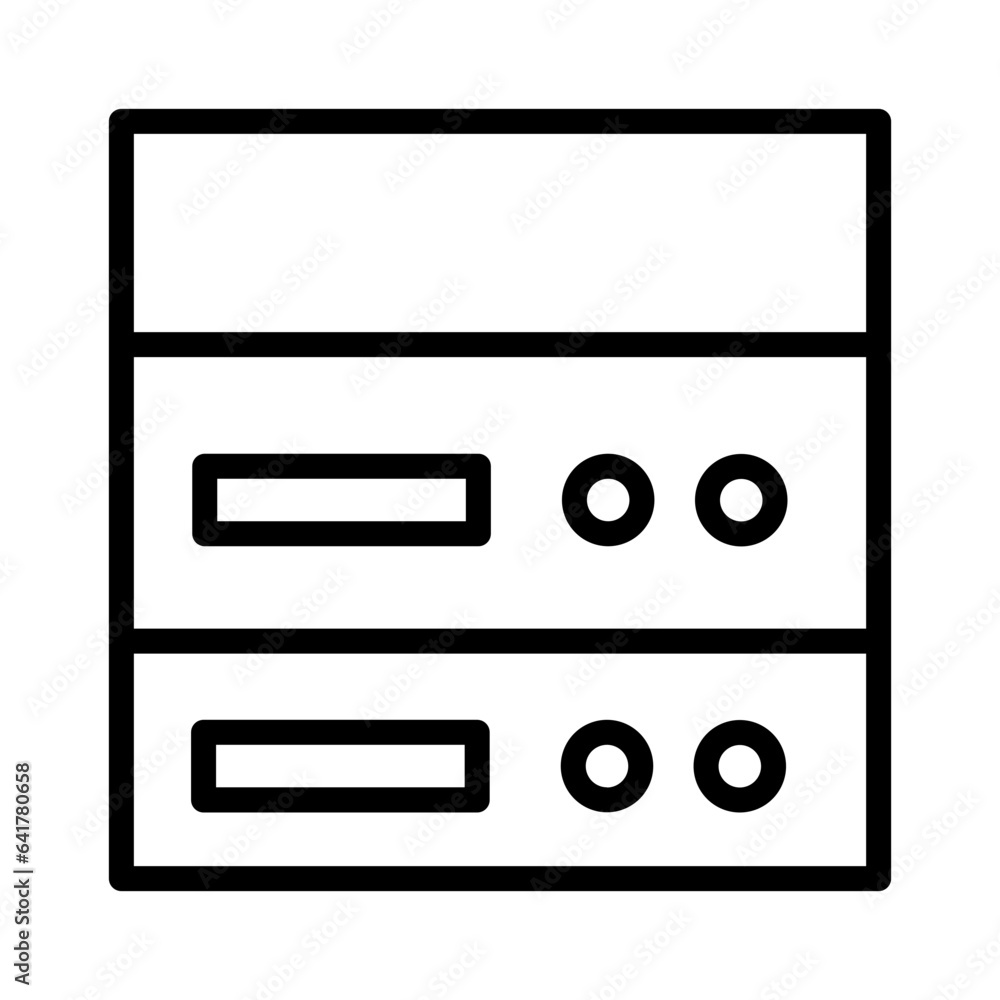 Hard Disk Server Outline Icon Hard Disk Server Outline Icon