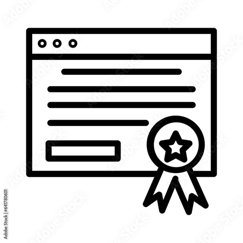 Certificate Degree Diploma Outline Icon