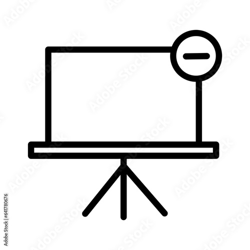 Minus Board School Outline Icon