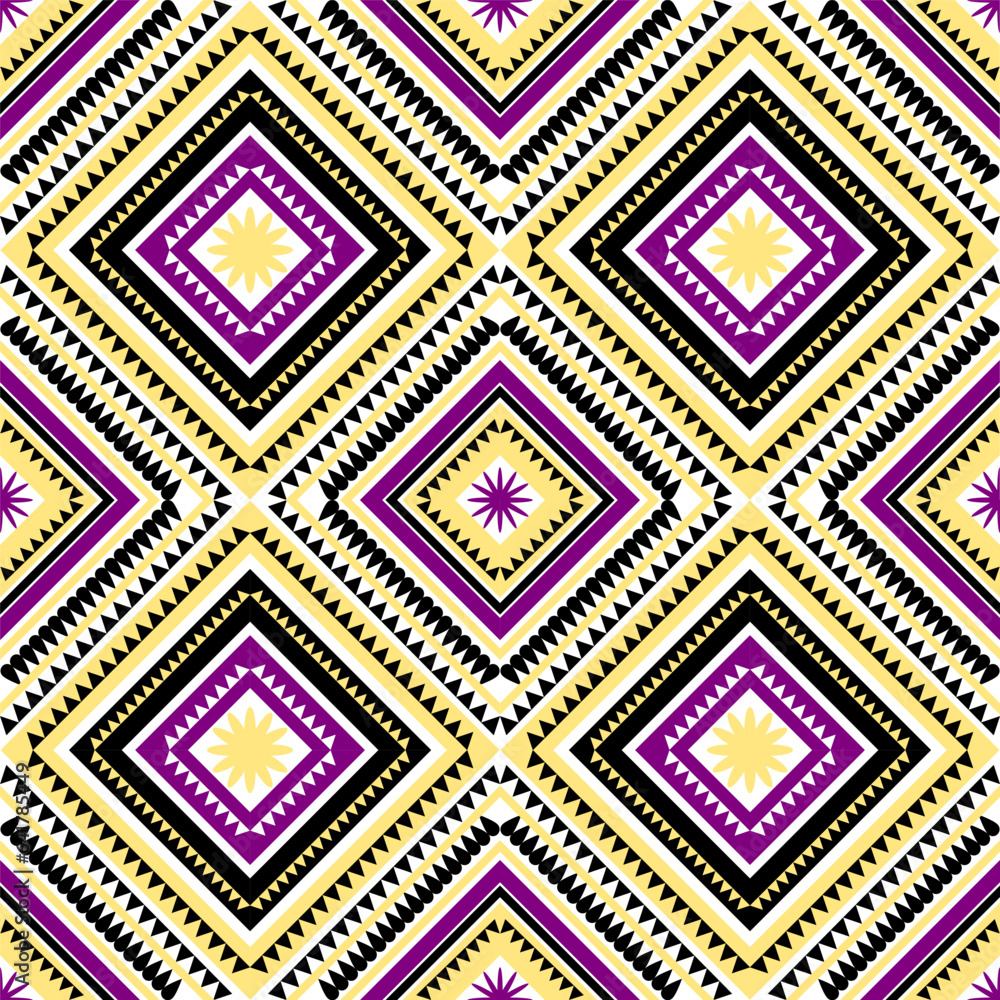 Seamless geometric pattern. Ethnic ornament. Aztec style. Tribal motif. illustration for web design or print.