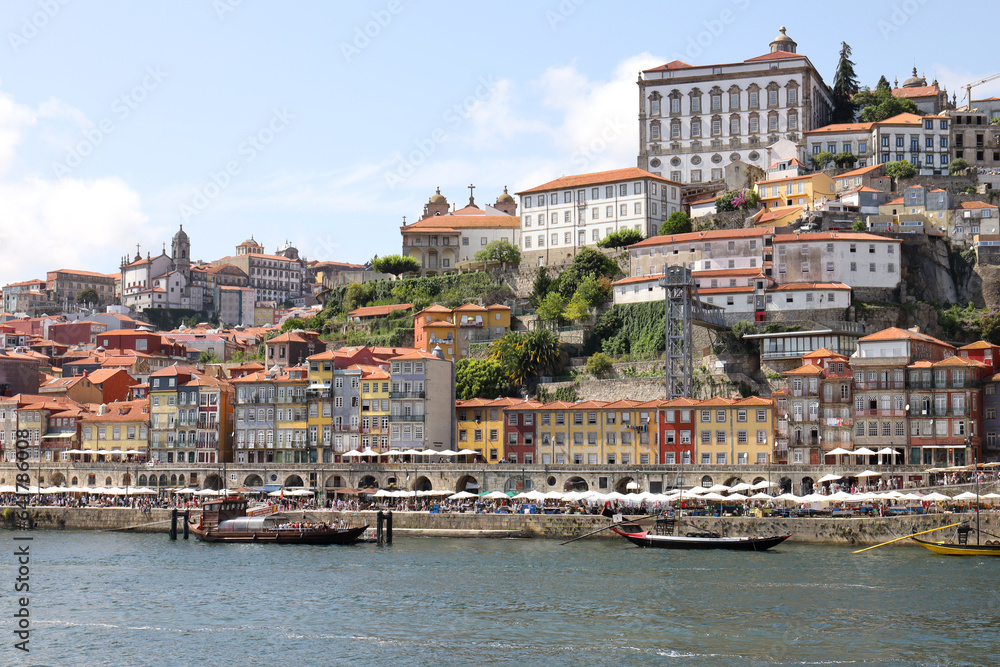 View of the waterfront and the historic part of the city of Porto.