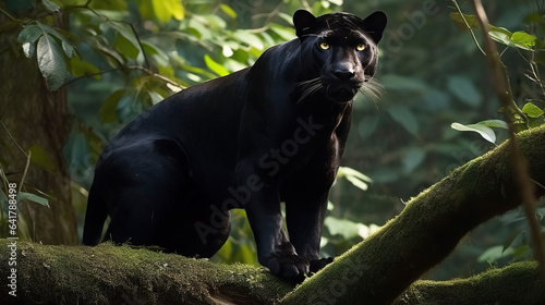 a panther watching its prey