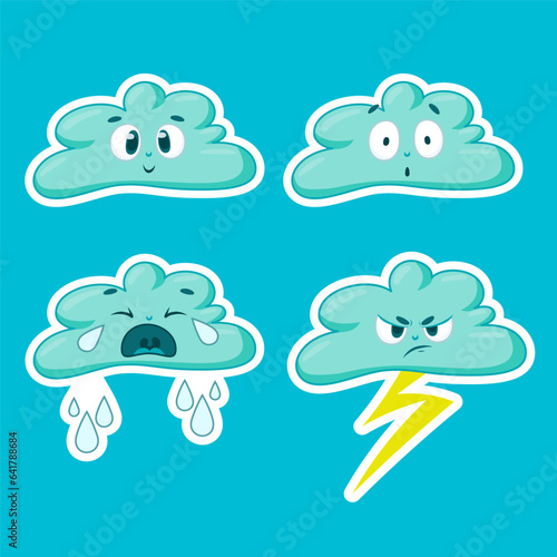 Emoji Clouds Set