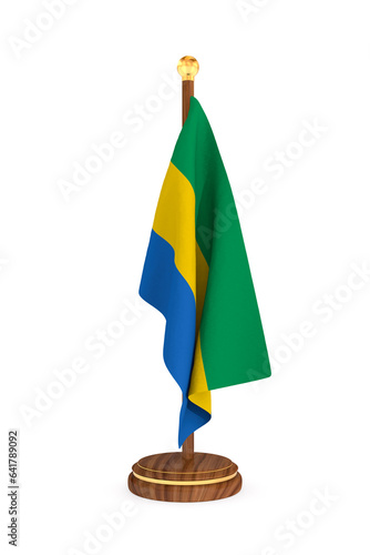 Gabon flag on white backgro...
