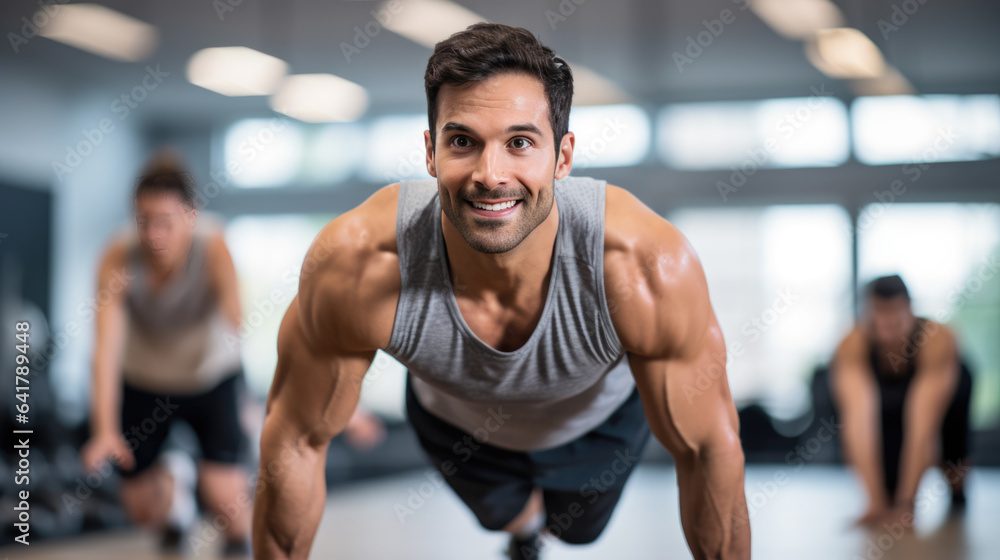 Portrait of athletic man in a gym Portrait of athletic man in a gym