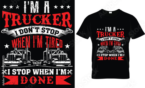 Funny Trucker T-shirt Design, Truck Driver Gift T-Shirt
