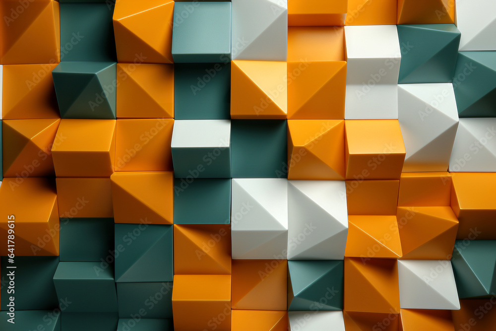 Abstract 3d ilustration of geometric shapes. Colorful cubes background. Abstract 3d ilustration of geometric shapes. Colorful cubes background.