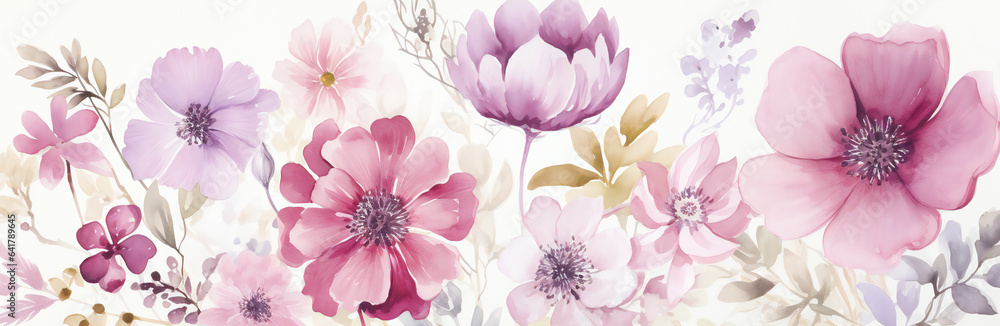 Watercolor floral wallpaper