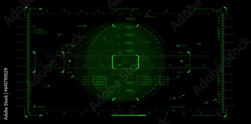 Green UI HUD design vector