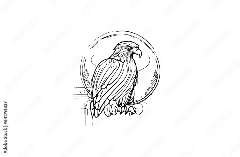 logo of an eagle monitoring prey logo of an eagle monitoring prey