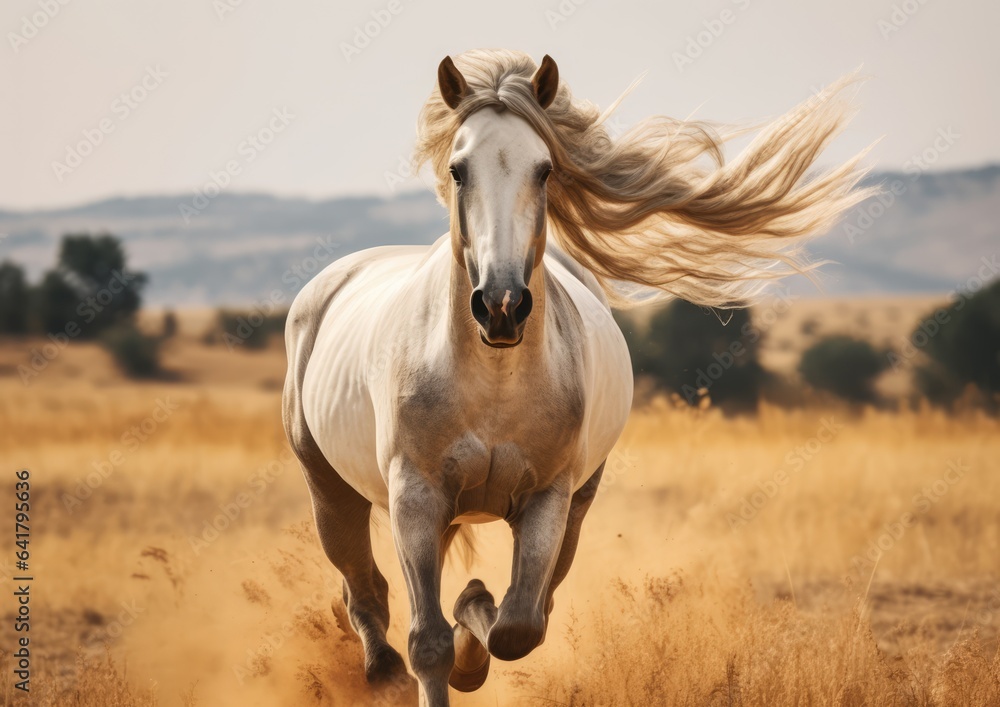Fototapeta premium The Arabian or Arab horse is a breed of horse that originated on the Arabian Peninsula