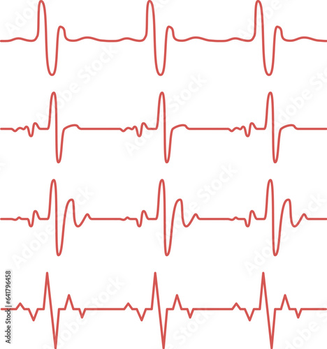 vector heartbeat pulse line
