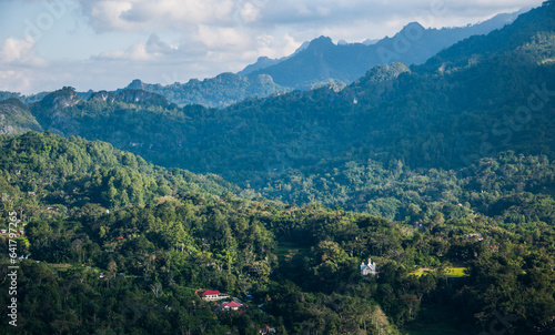 Mountain landscape near The Makale City in Tana Toraja Regency, South Sulawesi, Indonesia.