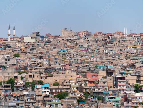 Hills and their dense cityscane surrounding of Gaziantep, Turkey seen from the Old Town - Landscape shot 1 © Amine