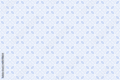 Abstract Seamless Geometric Light Blue and White Pattern.