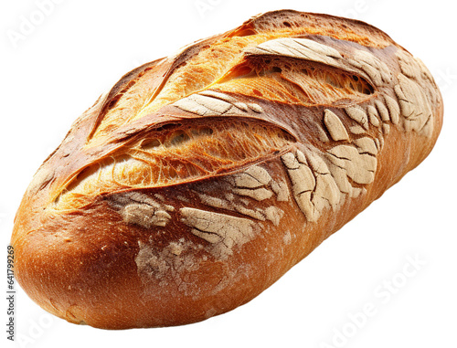 loaf of bread isolated on white