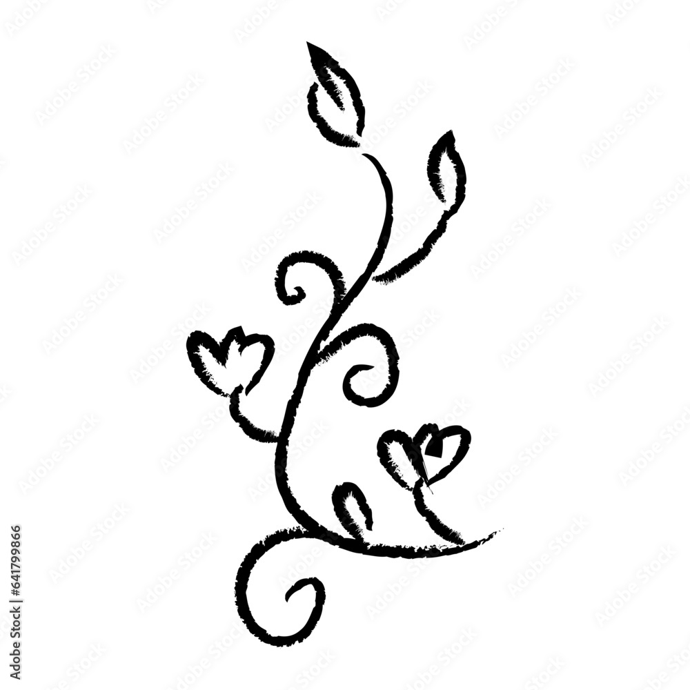 Fototapeta premium flower leaf hand drawn,tree branch element