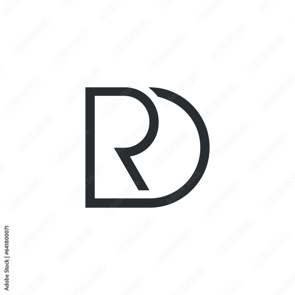 Initial RD DR Monogram Logo Design Vector Initial RD DR Monogram Logo Design Vector