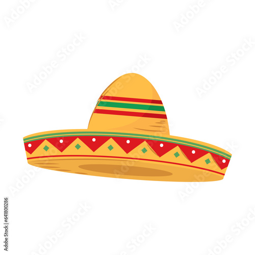 Wallpaper Mural Isolated colored traditional mexican hat Vector Torontodigital.ca