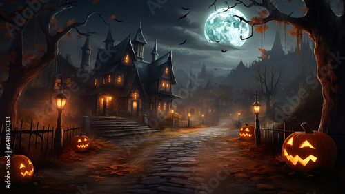 Dark night Halloween background.