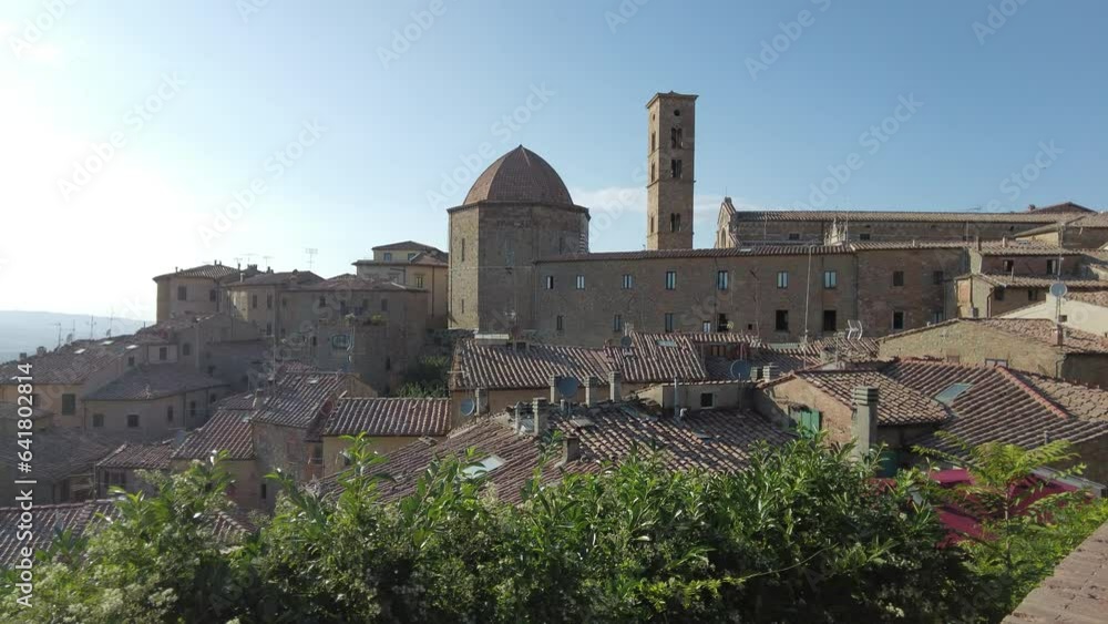 Panoramic view of the beautiful tuscan town of Volterra during summertime. Tuscany, Italy. Panoramic view of the beautiful tuscan town of Volterra during summertime. Tuscany, Italy.