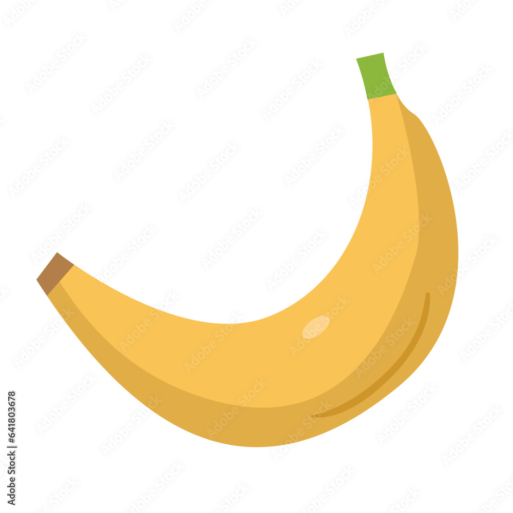banana. Simple and clear flat illustration
