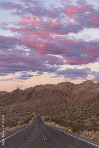 road to the sunset sky