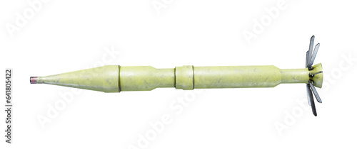 Anti-tank guided missile with rockets. 3D rendering isolated on white background