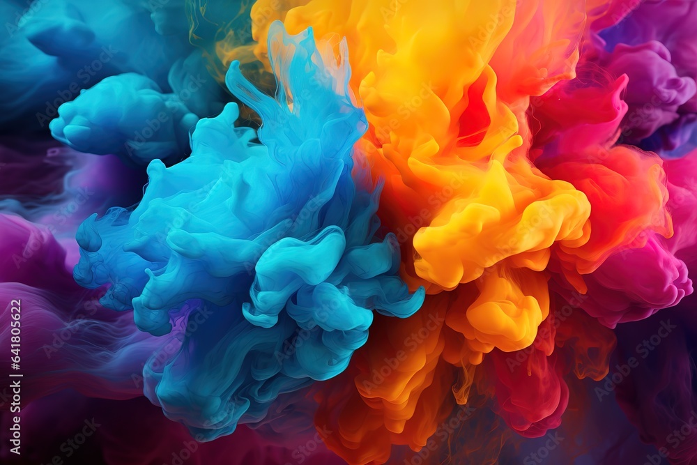 Smoky abstract colorful background