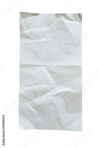 Crumpled receipt paper photo