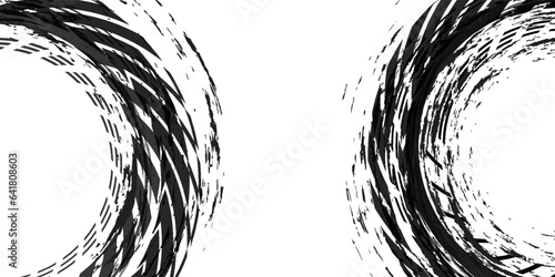 Monochrome background drift with textured wheel sign and drift in rounded and skipped tire sign.