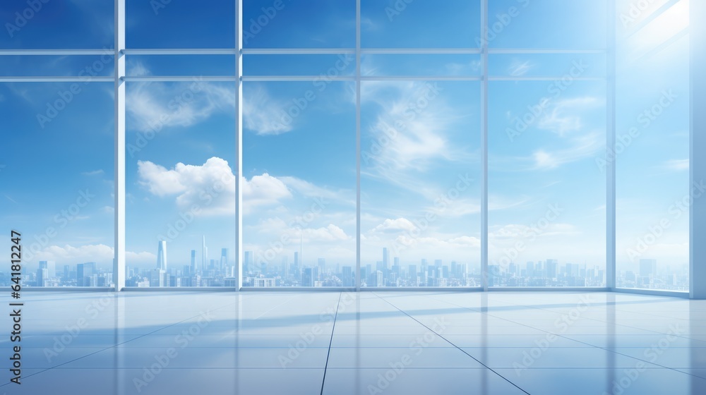 Fototapeta premium Minimalist cityscape background for business